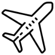 A black and white icon depicting a plane in flight, symbolizing air travel. When you apply for a Schengen travel visa from India, make sure to fill out the Schengen visa application correctly and submit all required documents for successful visa approval
