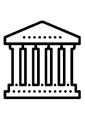 Icon of classical building, symbolising students are preparing for the freshman year Studienkolleg program for admission to a top German university for higher education in Germany