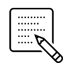 An icon of notepad with pencil
