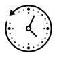  Icon of a clock with an arrow indicating duration or time, representing the 3-year training period of a Nursing Ausbildung in Germany