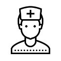 Icon of a nurse wearing a medical cap with a cross symbol, representing a healthcare professional undergoing Nursing Ausbildung in Germany