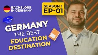 A person named Amratpal singh sohal featured in a promotional banner for study Bachelors in Germany Season 1, Episode 1. The banner highlights Germany as a best education destination, with graphics of a graduation cap and a book, emphasising the theme of studying in Germany
