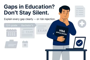 Mistakes students make when applying for a German study permit, such as skipping explanations for education gaps or unclear SOPs, leading to student visa rejection while planning to study in Germany